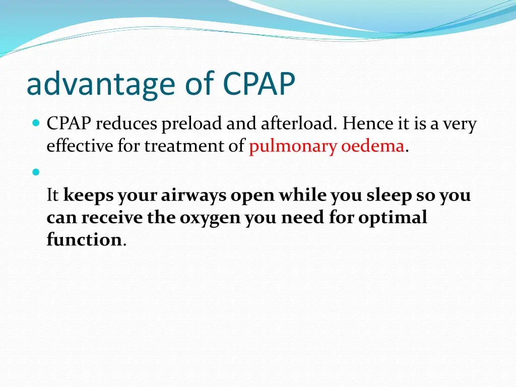 advantage of cpap