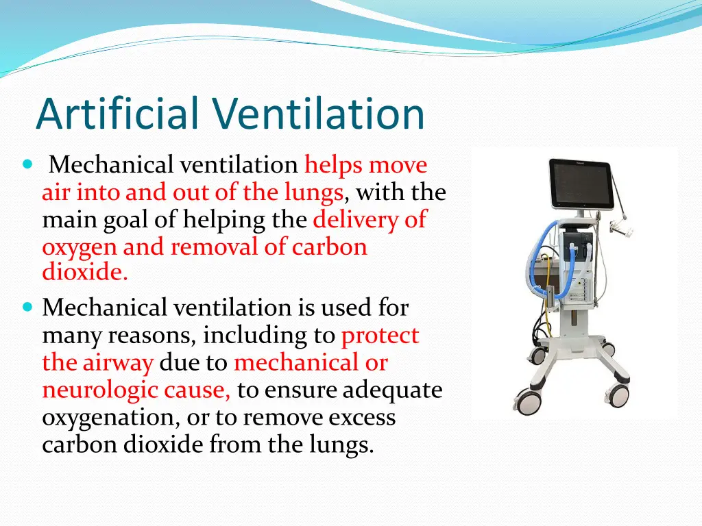 artificial ventilation mechanical ventilation