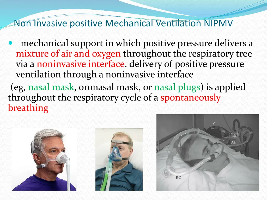 non invasive positive mechanical ventilation nipmv