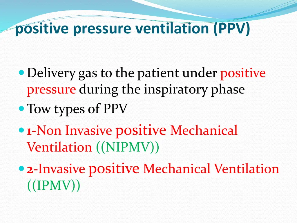 positive pressure ventilation ppv