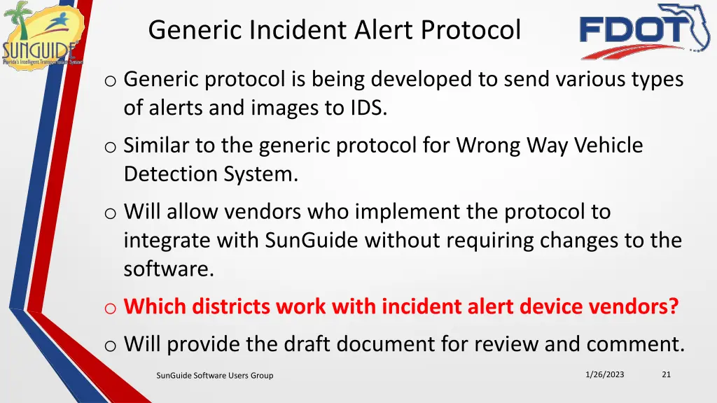 generic incident alert protocol