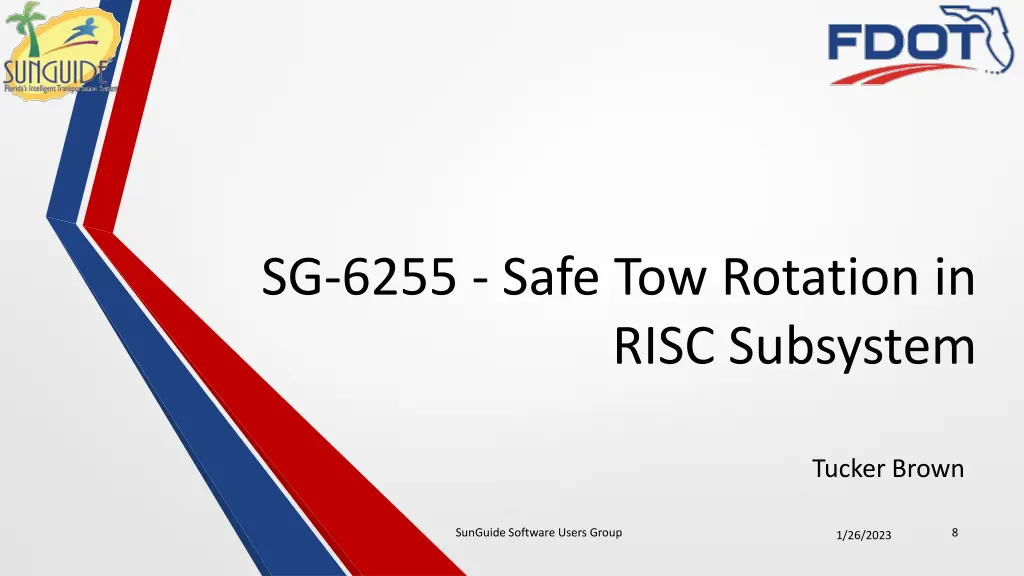 sg 6255 safe tow rotation in risc subsystem