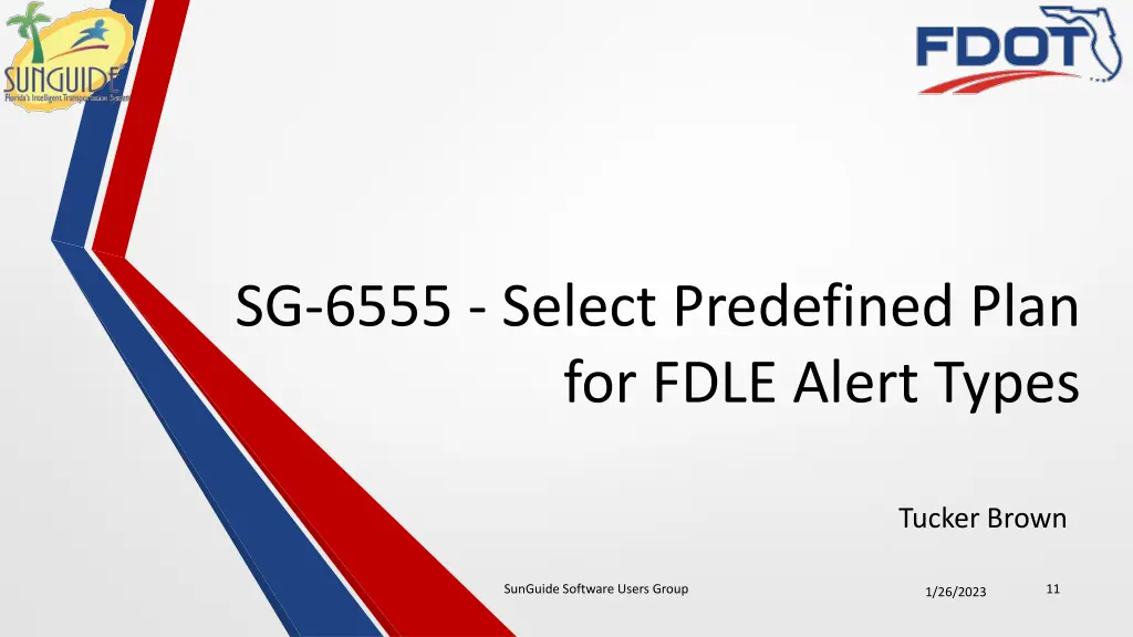 sg 6555 select predefined plan for fdle alert