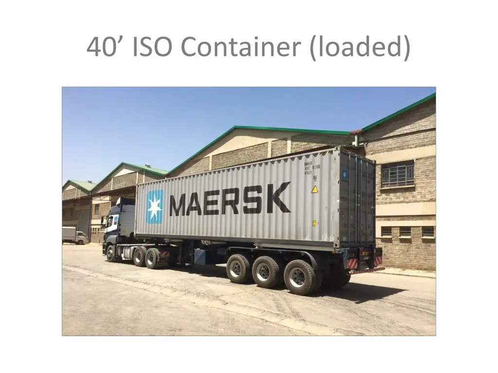 40 iso container loaded