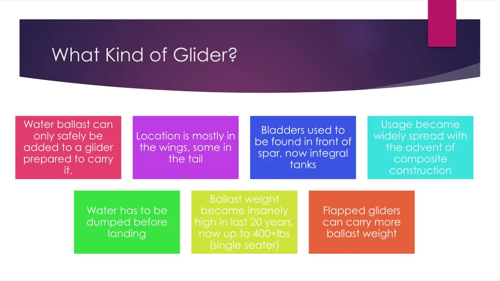 what kind of glider