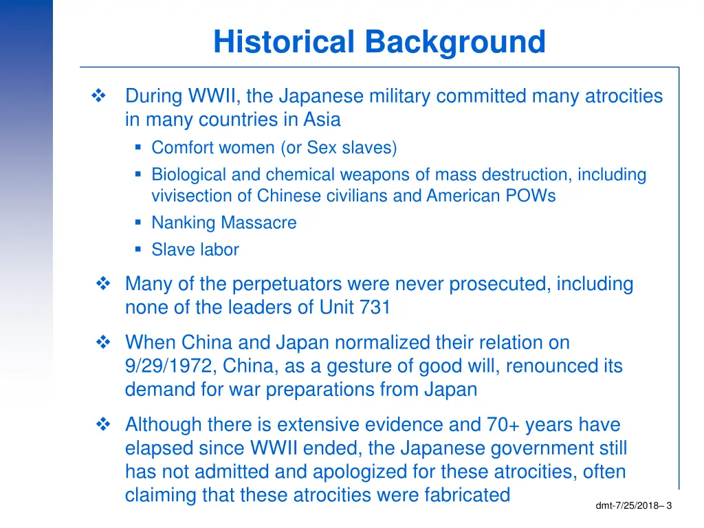 historical background