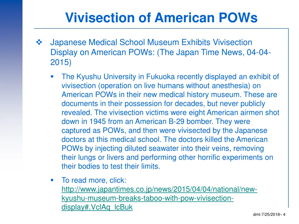 vivisection of american pows