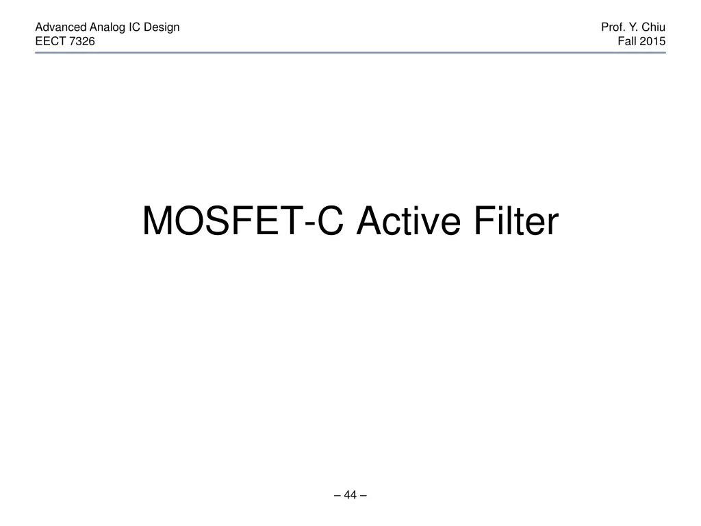 advanced analog ic design eect 7326 43