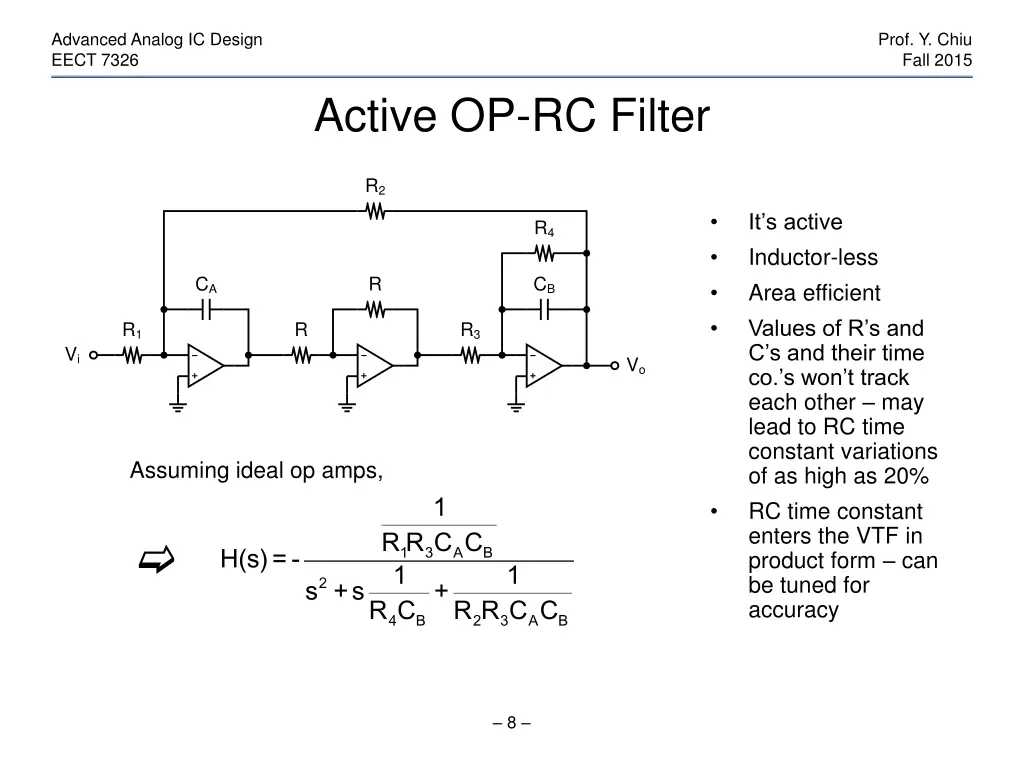 advanced analog ic design eect 7326 7