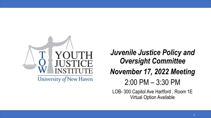 juvenile justice policy and oversight committee