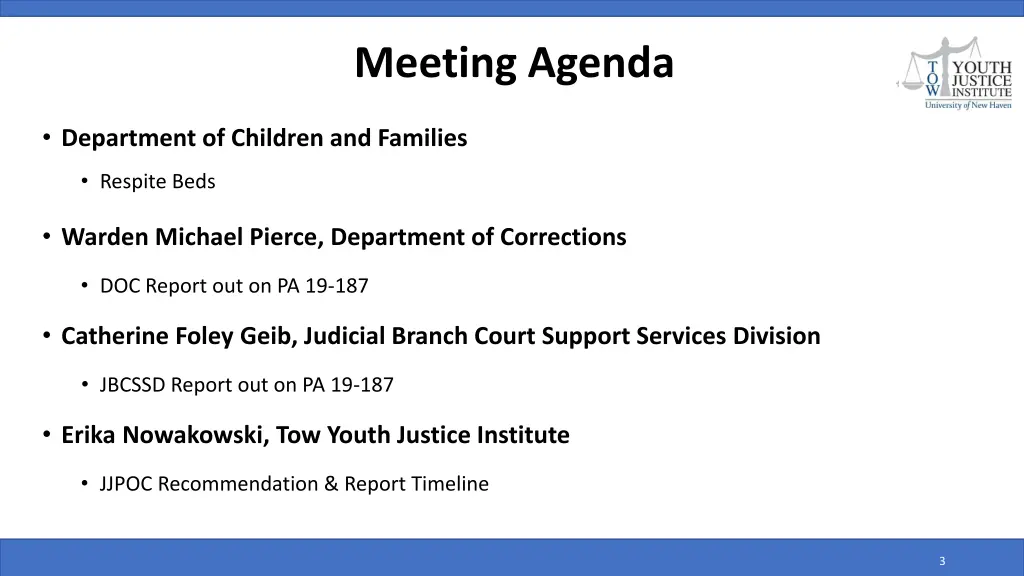 meeting agenda