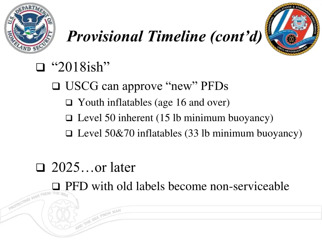 provisional timeline cont d