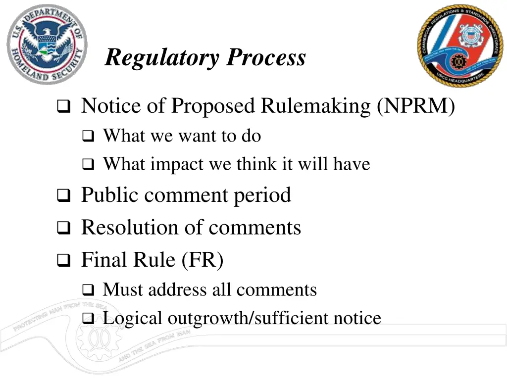 regulatory process