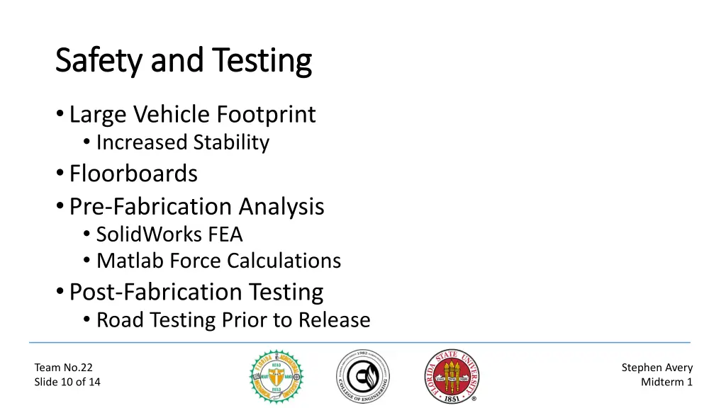 safety and testing safety and testing