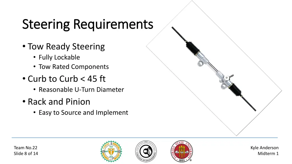 steering requirements steering requirements