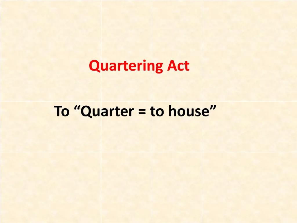 quartering act