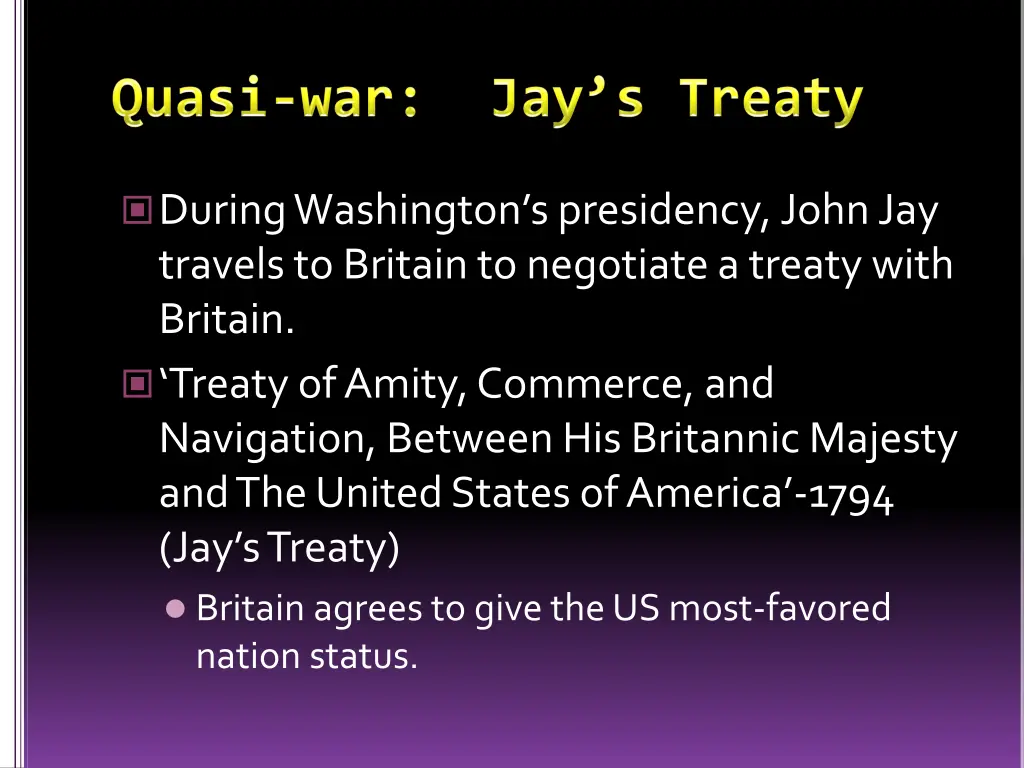 during washington s presidency john jay travels