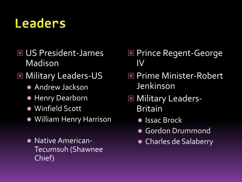 us president james madison military leaders