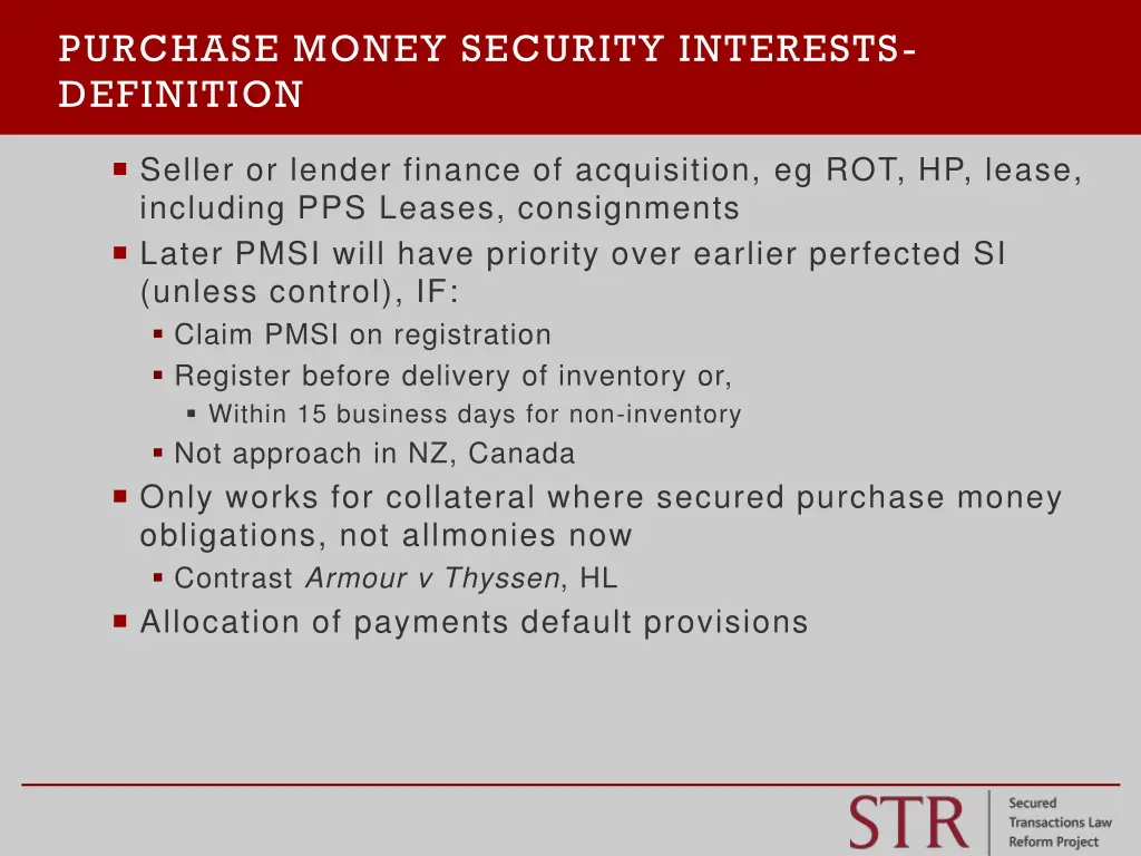 purchase money security interests definition