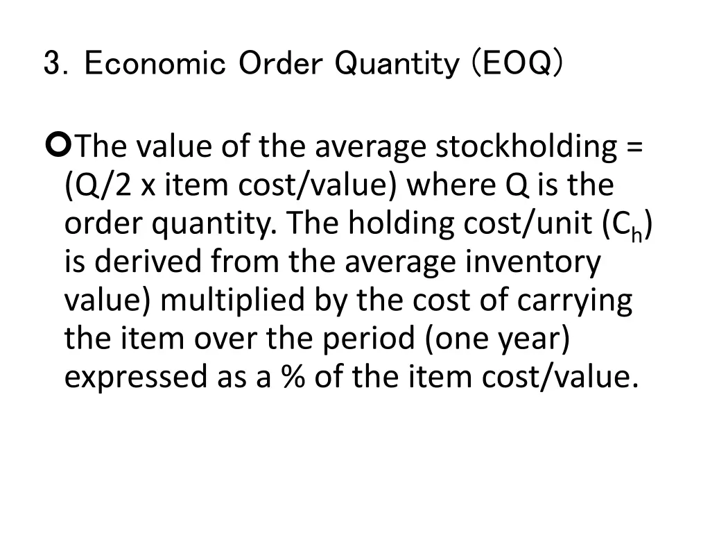 3 economic order quantity eoq