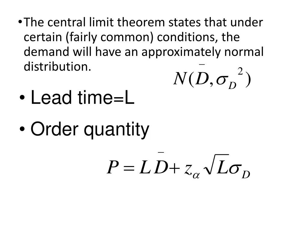 the central limit theorem states that under