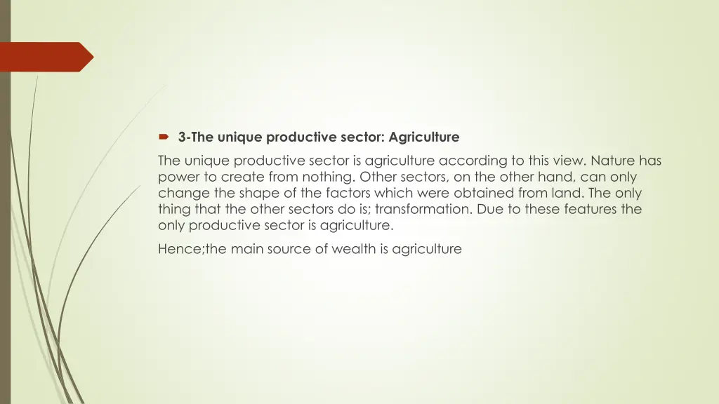 3 the unique productive sector agriculture