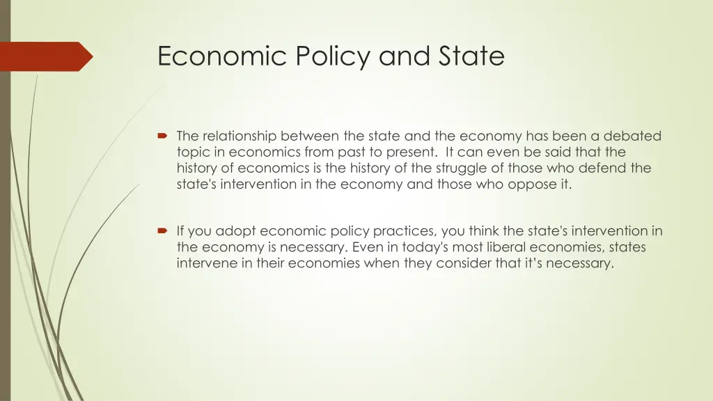 economic policy and state