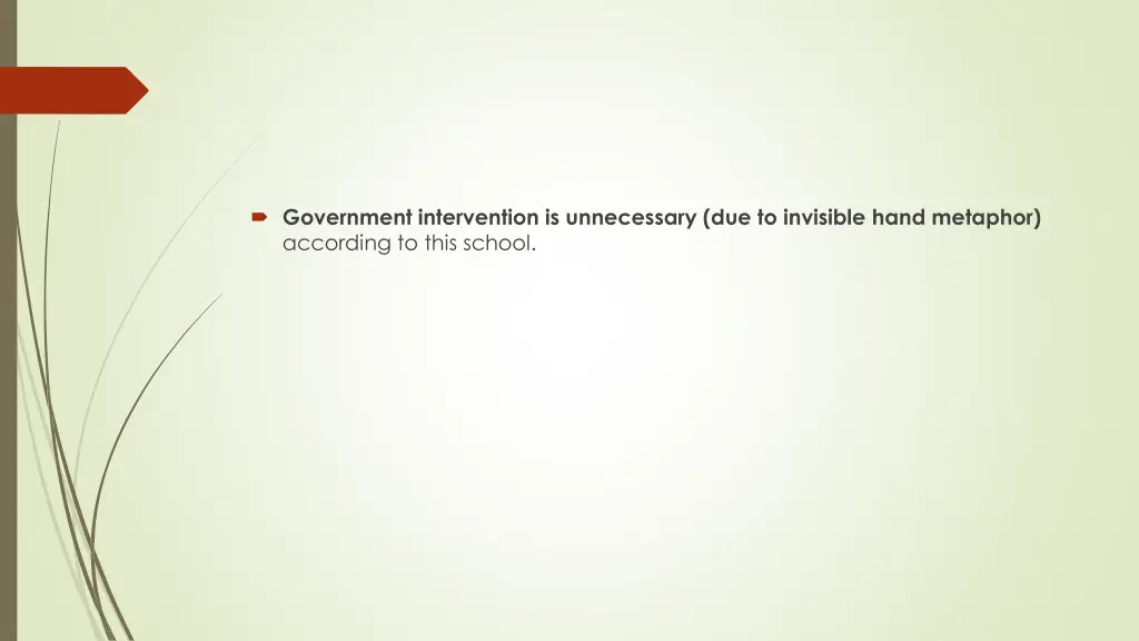 government intervention is unnecessary