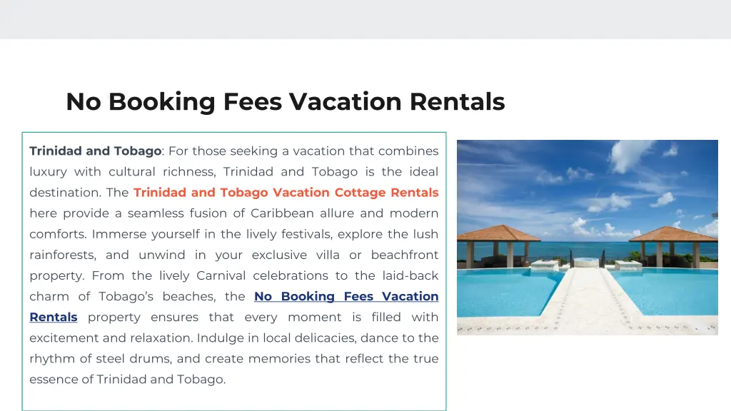 no booking fees vacation rentals