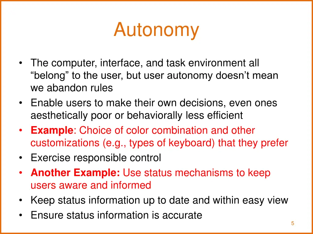 autonomy