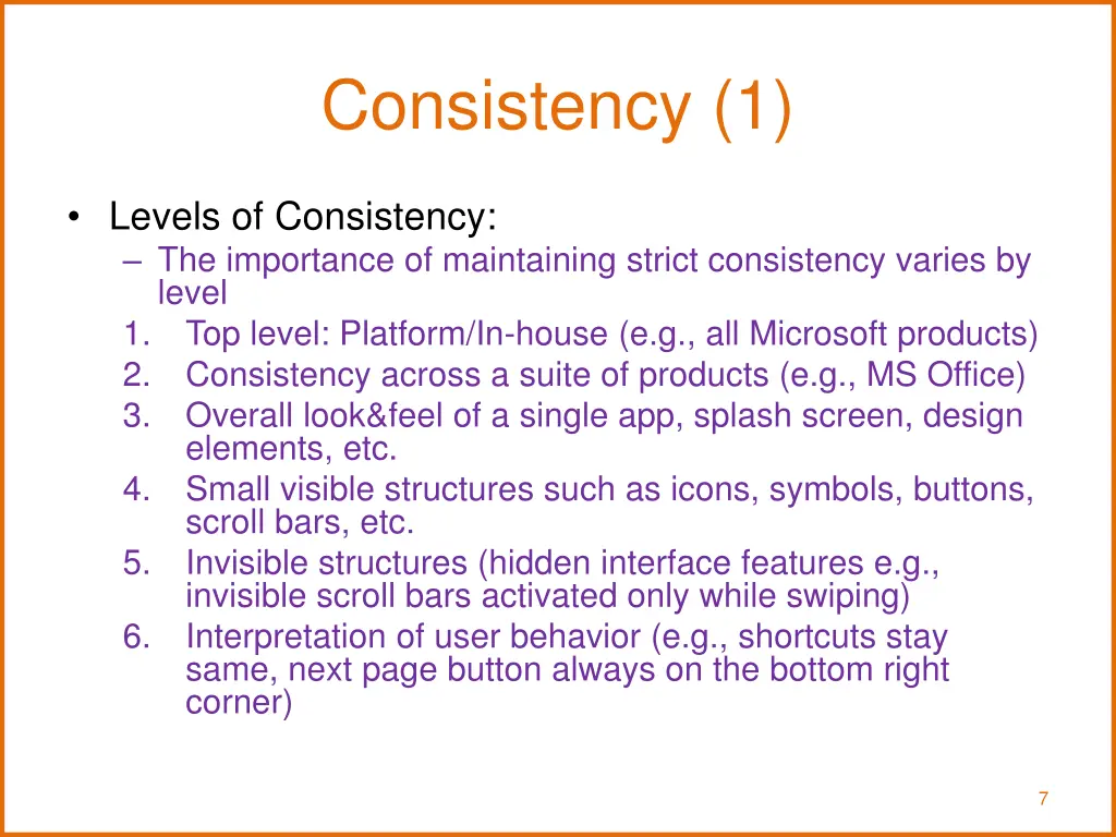 consistency 1