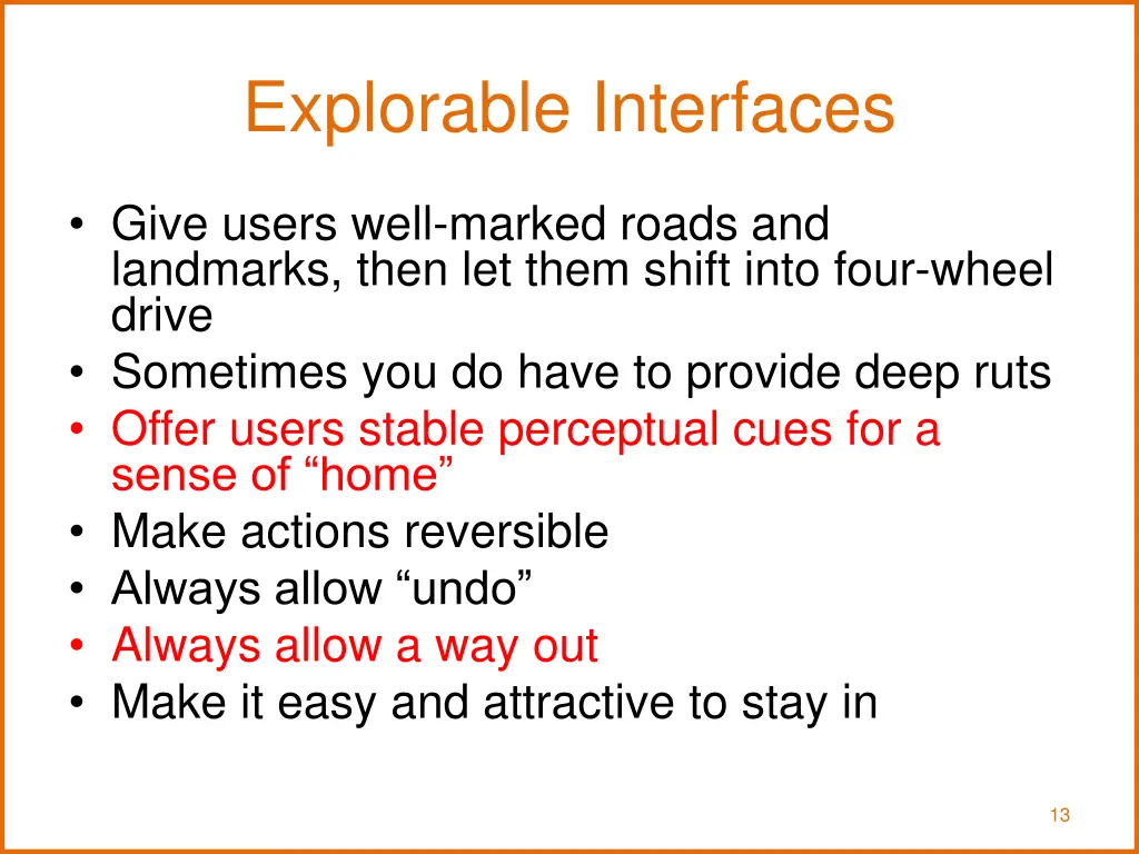 explorable interfaces