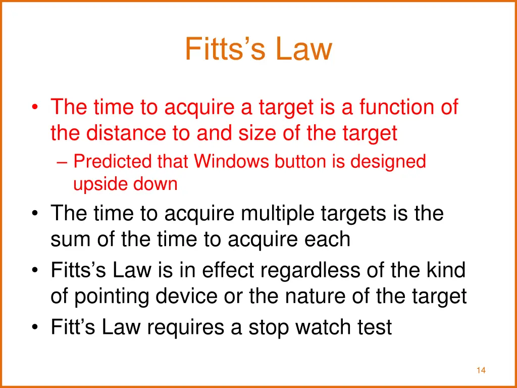 fitts s law