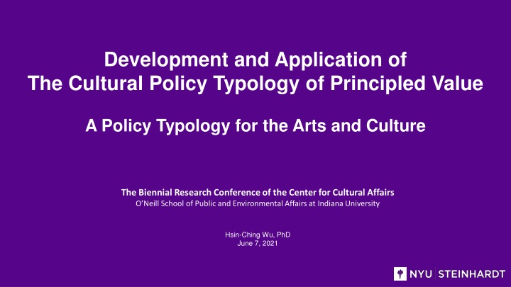 development and application of the cultural