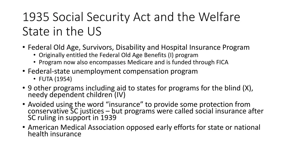 1935 social security act and the welfare state