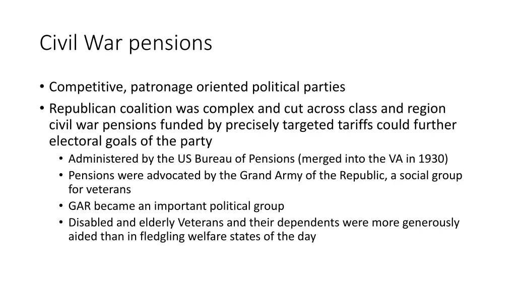 civil war pensions