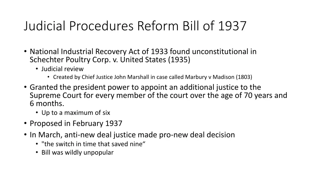 judicial procedures reform bill of 1937