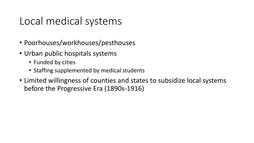 local medical systems