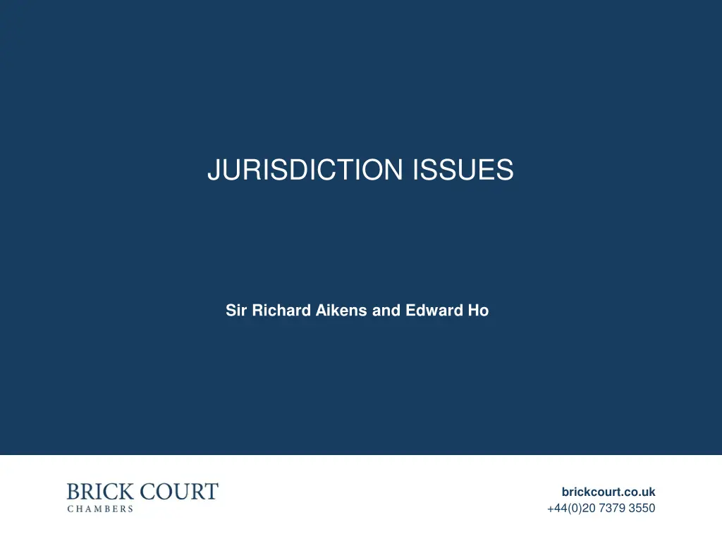 jurisdiction issues