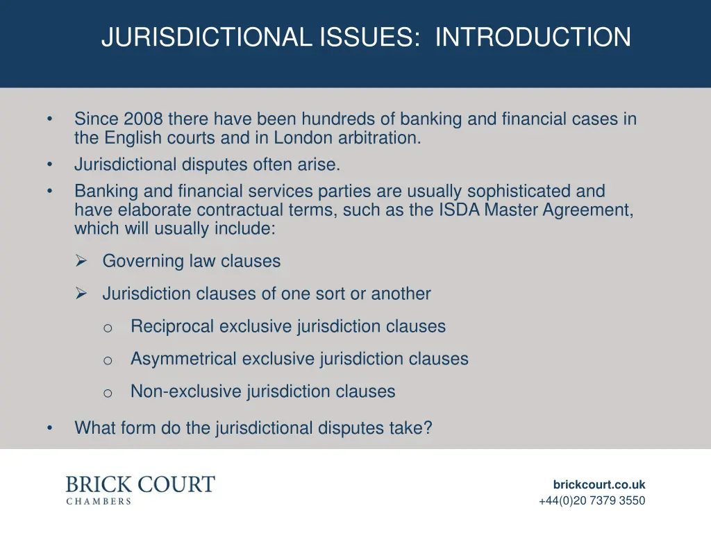 jurisdictional issues introduction