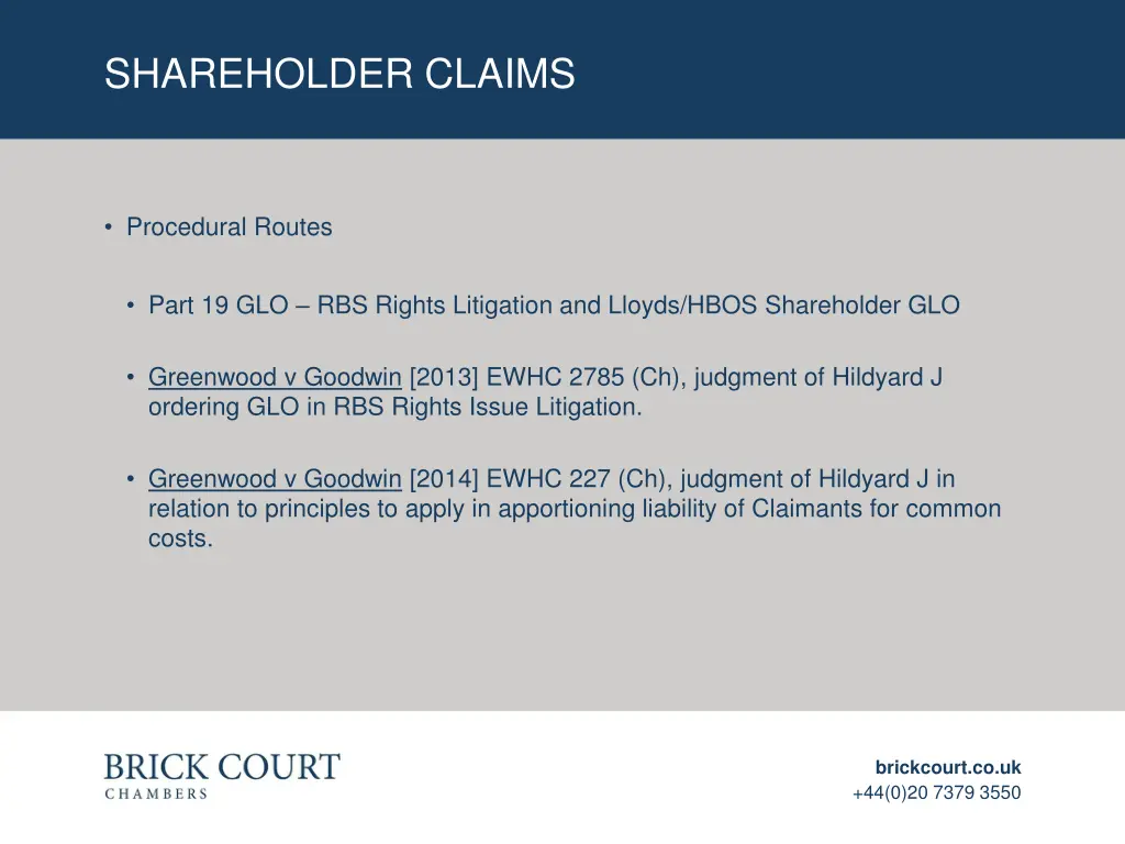 shareholder claims 5