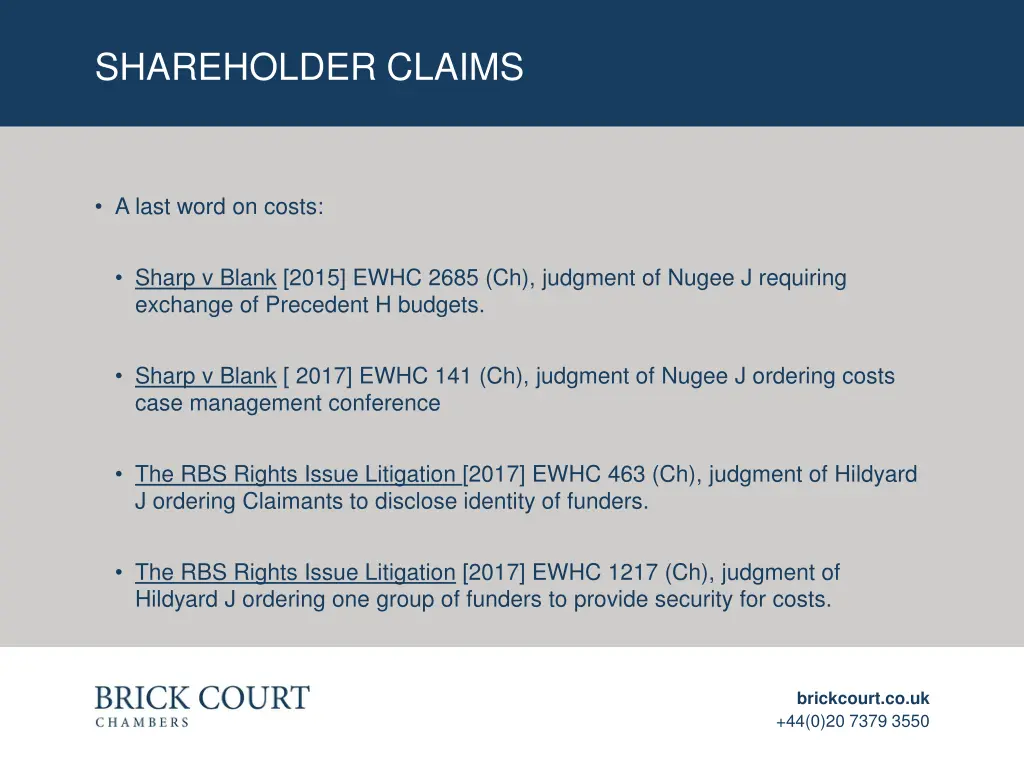 shareholder claims 7