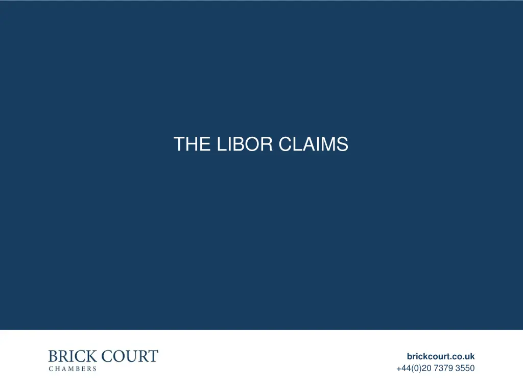 the libor claims