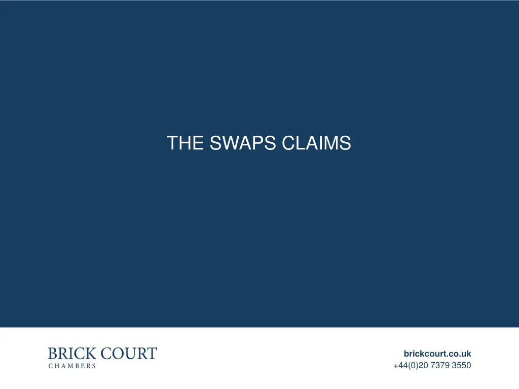 the swaps claims