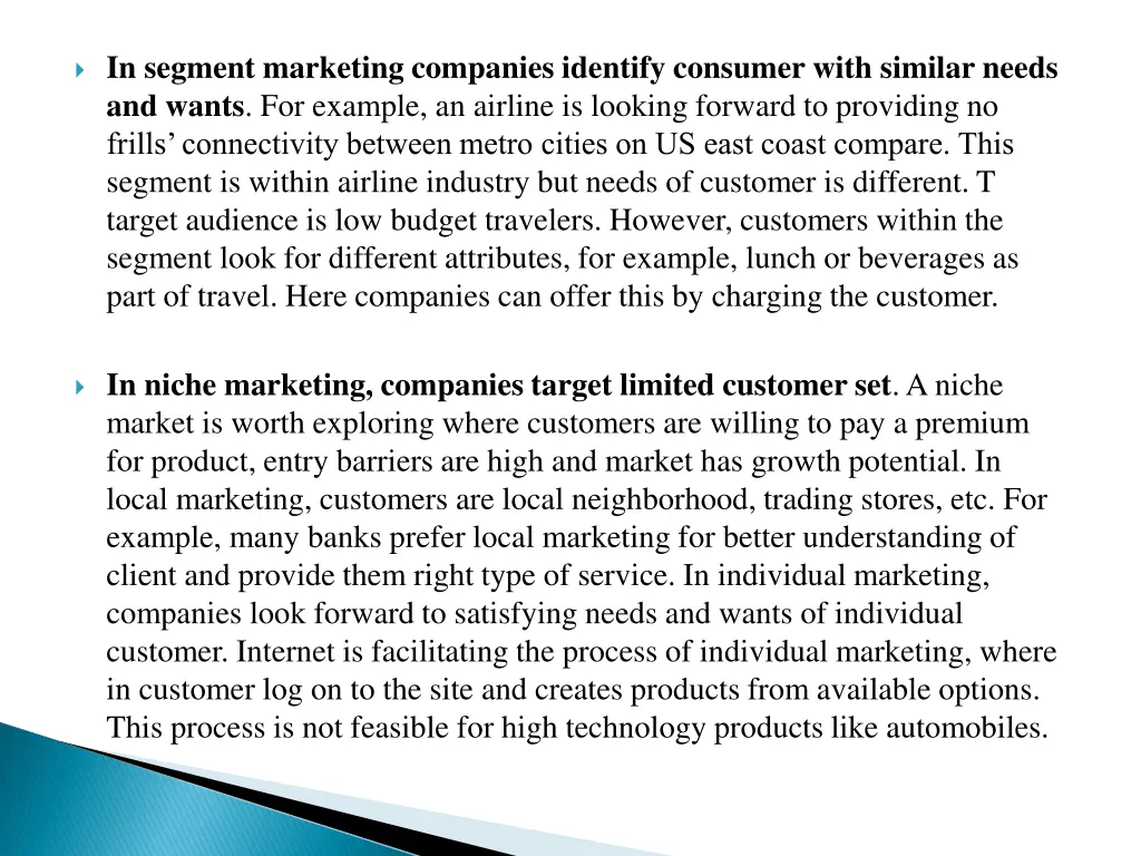 in segment marketing companies identify consumer