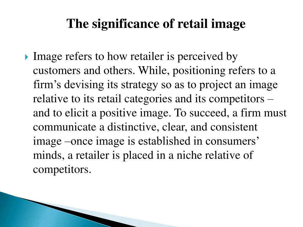 the significance of retail image