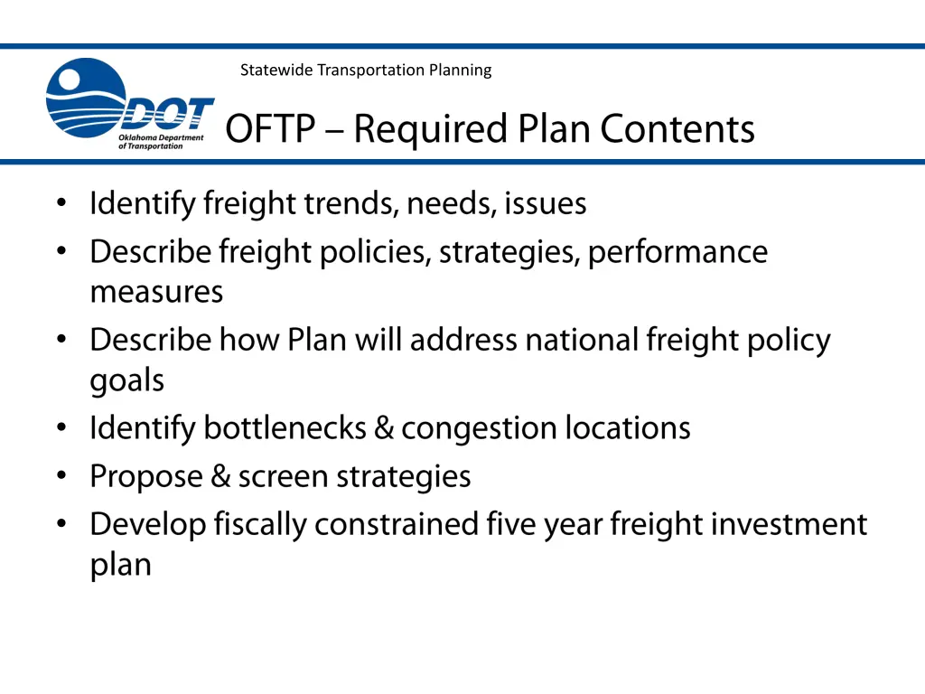 statewide transportation planning 11