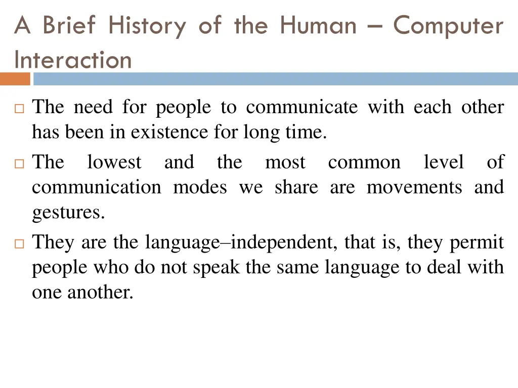 a brief history of the human computer interaction