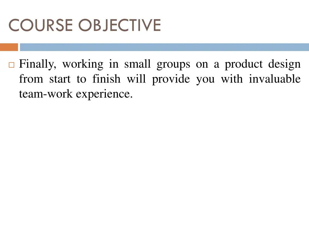 course objective 3