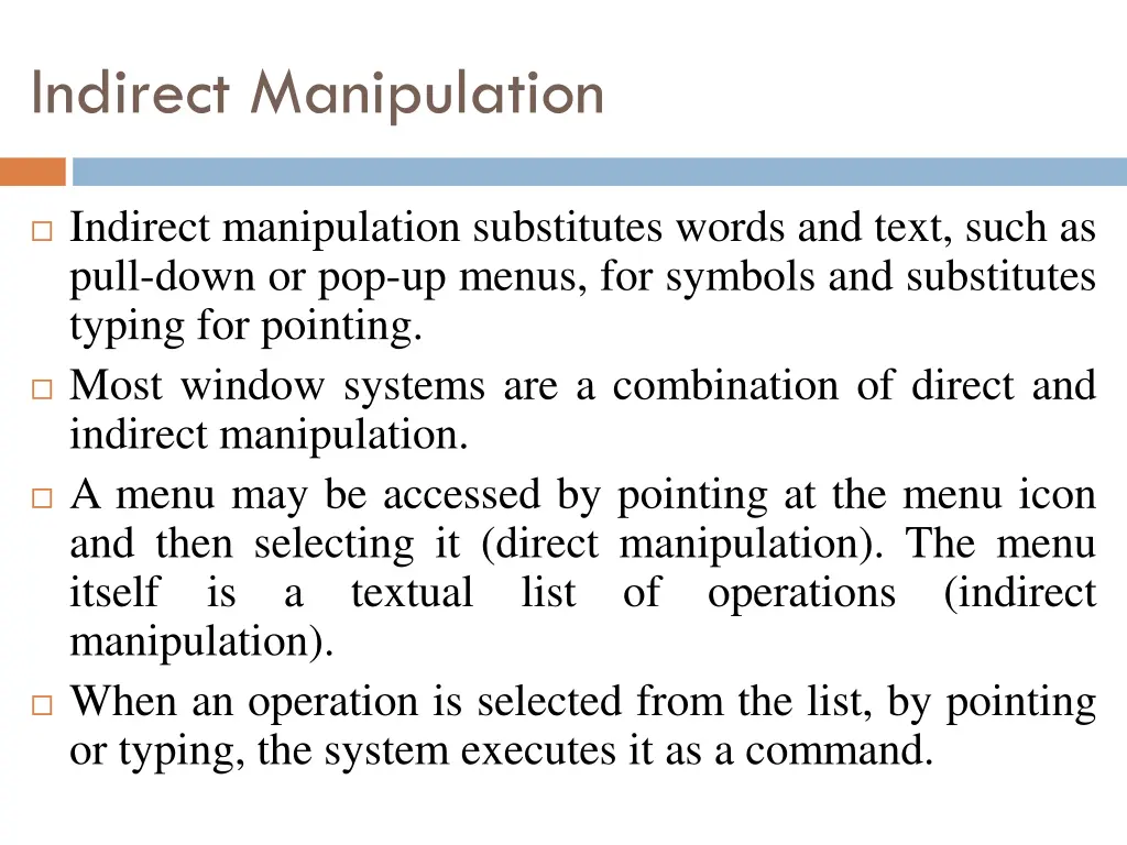 indirect manipulation 1